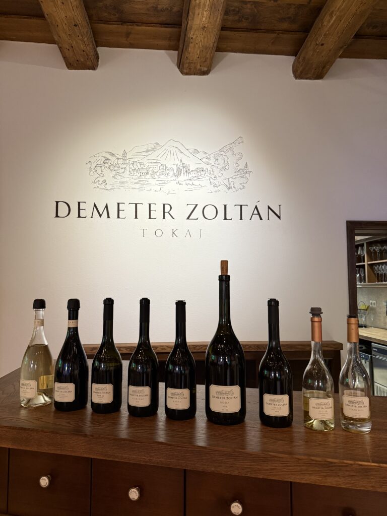 dégustation de vins hongrois chez Demeter Zoltan
